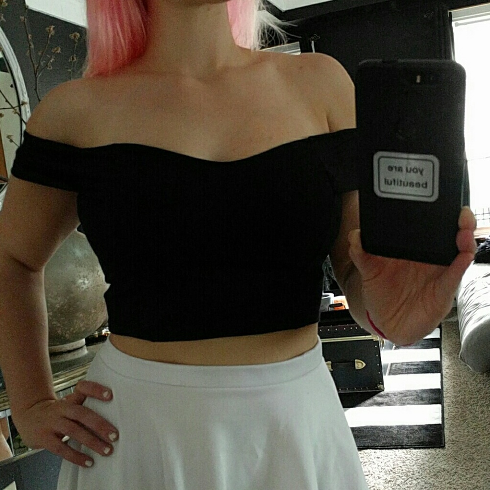 Off the shoulder crop top